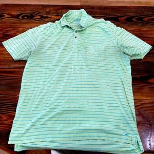Green and Blue - Peter Millar - Large  - Seaside wash polo